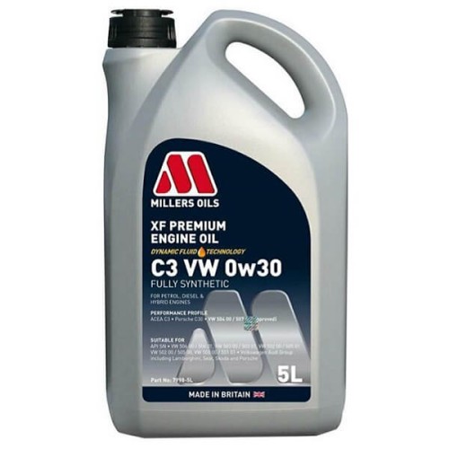 Przejdź do produktu Millers Oils  XF Premium C3 VW 0W30 5L (7998-5)