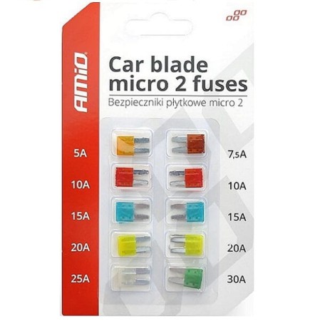 Zestaw bezpieczników typ Mini MICRO 2 AMIO