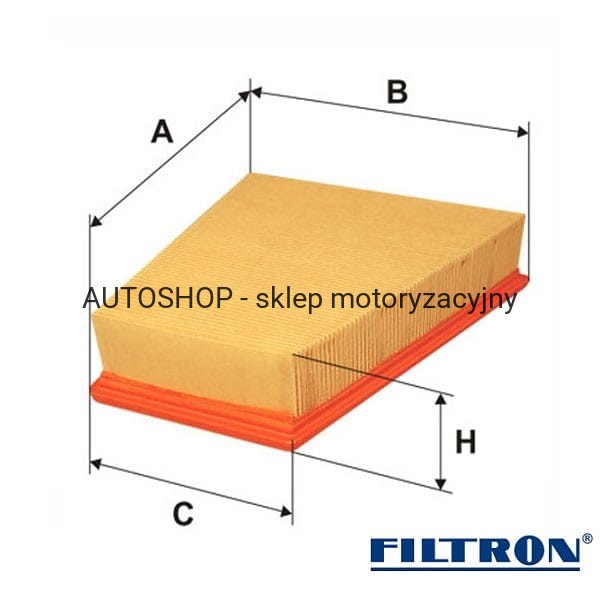 Filtr powietrza Filtron AP189 wymiary
