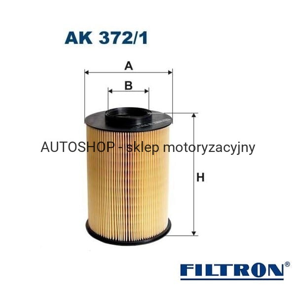 Filtr powietrza Filtron AK372/1-wymiary