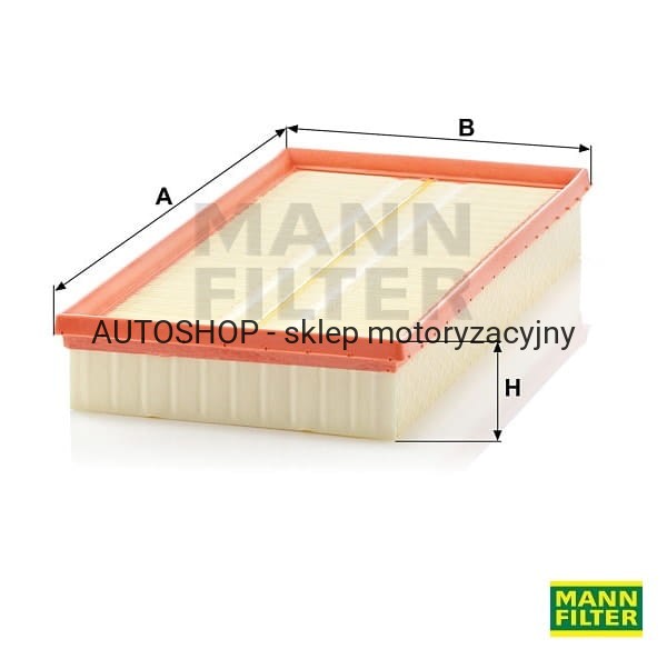 Filtr powietrza Mann Filter C27192/1-wymiary