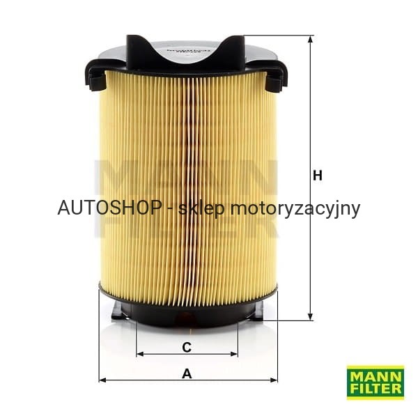 Filtr powietrza Mann Filter C14130-wymiary