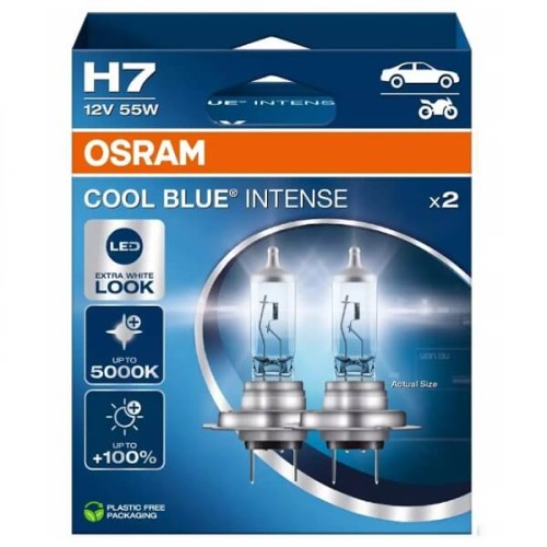 Przejdź do produktu Żarówka OSRAM H7 Cool Blue Intense 12V 55W 2szt. (64210CBN-2HB)