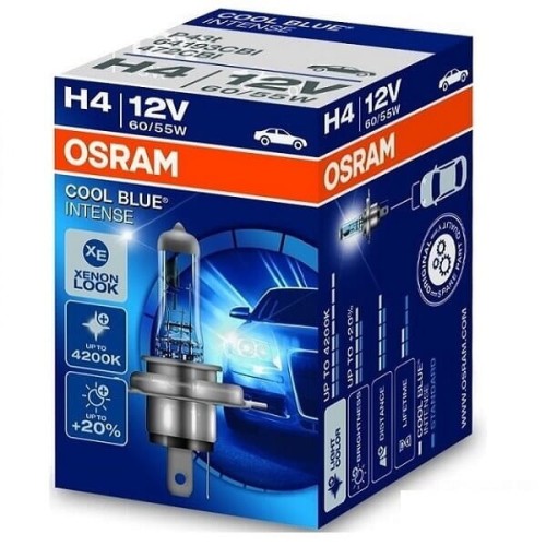 Przejdź do produktu Żarówka OSRAM H4 Cool Blue Intense 12V 60/55W 1szt. (64193CBN-1BL)
