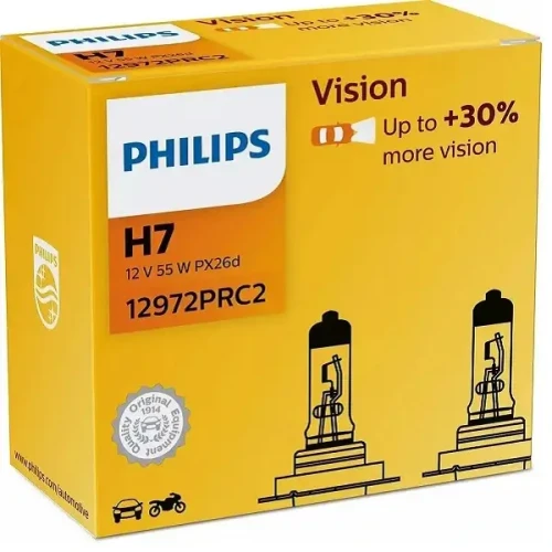 Przejdź do produktu Żarówka Philips H7 VISION +30% 2szt. (12972PRC2)