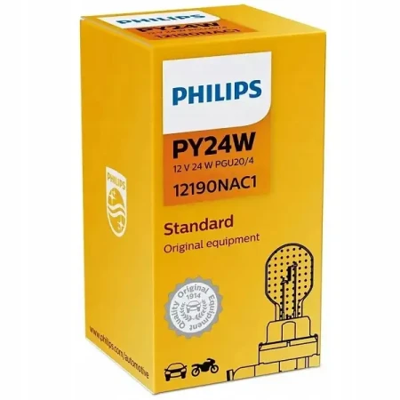 Żarówka sygnalizacyjna Philips PY24W no. kat. 12190NAC1