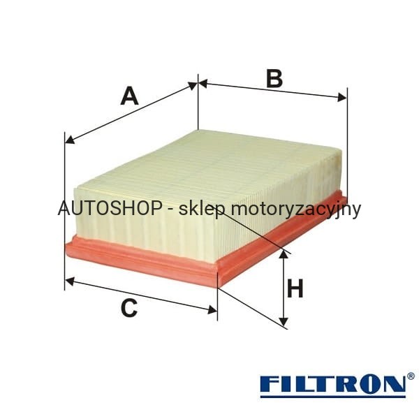 Filtr powietrza Filtron AP185/5 wymiary
