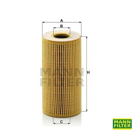 Filtr oleju Mann Filter HU618x wymiary