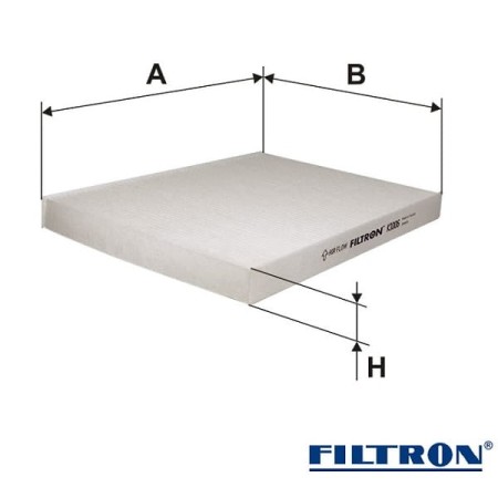 Filtr kabinowy Filtron K1006 wymiary