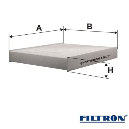 Filtr kabinowy Filtron K1154 wymiary