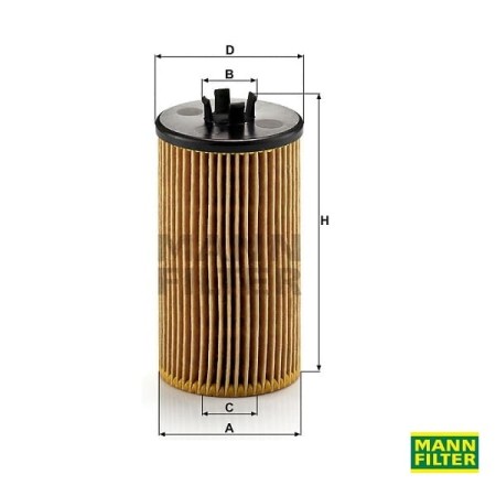 Filtr oleju Mann Filter HU612/2x-wymiary