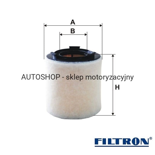 Filtr powietrza Filtron AK370/2 wymiary