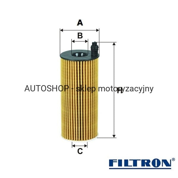 Filtr oleju Filtron OE672/4-wymiary