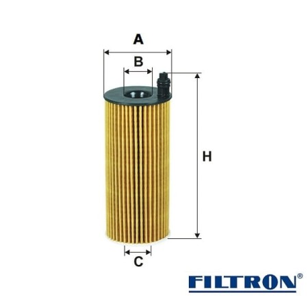 Filtr oleju Filtron OE672/4-wymiary