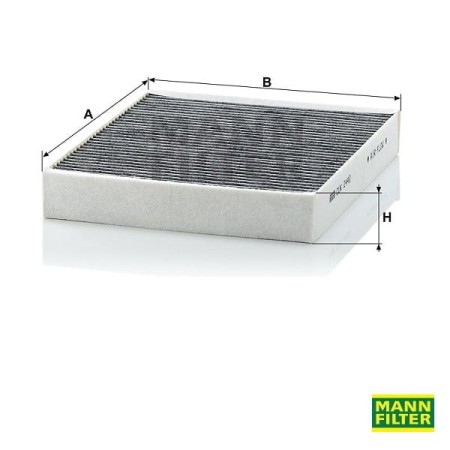 Filtr kabinowy Mann Filter CUK2442 wymiary