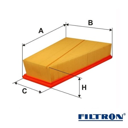 Filtr powietrza Filtron AP186/1-wymiary