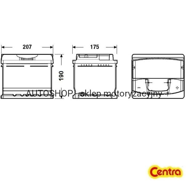 Centra Plus CB500 wymiary