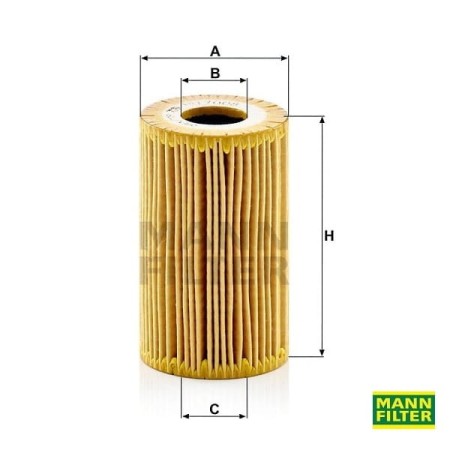Filtr oleju Mann Filter HU7008z - wymiary