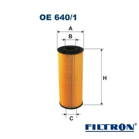 Filtr oleju Filtron OE640/1 - wymiary
