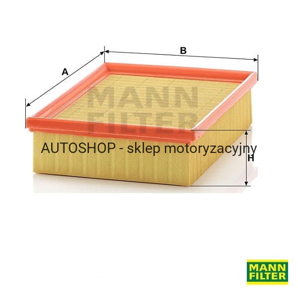 Filtr powietrza Mann Filter C25114 wymiary