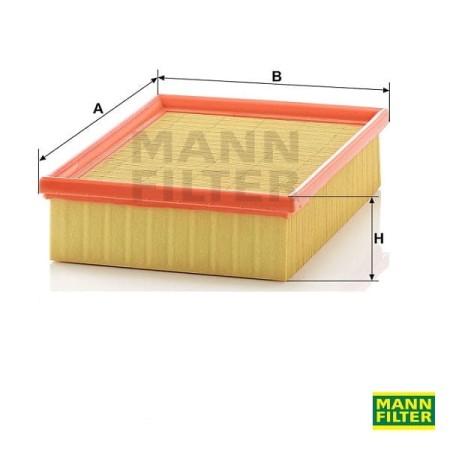 Filtr powietrza Mann Filter C25114 wymiary