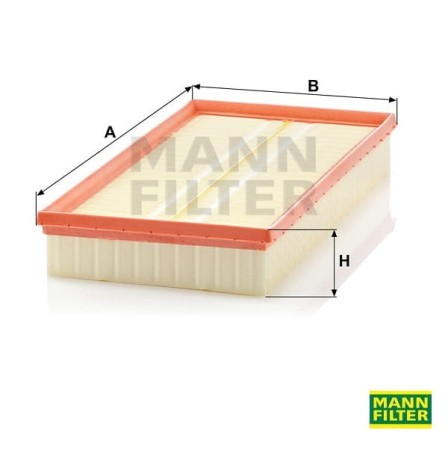 Filtr powietrza Mann Filter C37153-wymiary